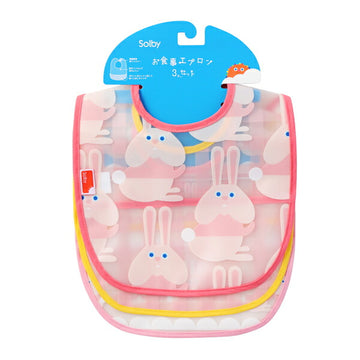 Solby お食事ビブ3枚セット うさぎ【ゆうパケット送料無料】